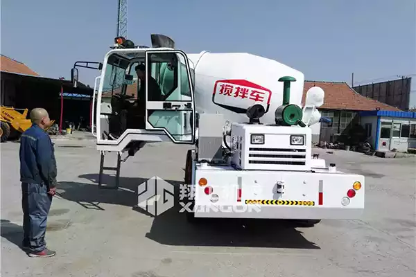 onsite concrete mixing truck